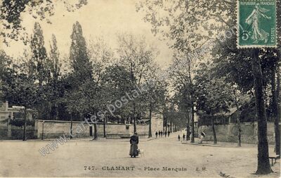 Carte postale ancienne Place Marquis — Clamart (Hauts-de-Seine)