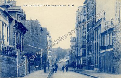 Carte postale ancienne Rue Lazare-Carnot — Clamart (Hauts-de-Seine)