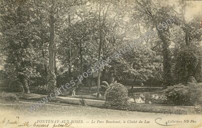 Carte postale ancienne Le Parc Boucicaut, le Chalet du Lac — Fontenay-aux-Roses (Hauts-de-Seine)