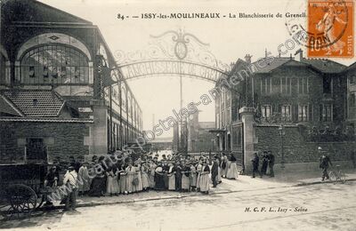 Carte postale ancienne La Blanchisserie de Grenell — Issy-les-Moulineaux (Hauts-de-Seine)