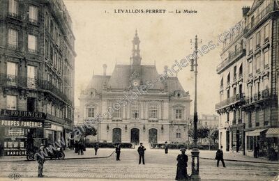 Carte postale ancienne La Mairie — Levallois-Perret (Hauts-de-Seine)