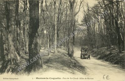 Carte postale ancienne Parc de St-Cloud - Allée de Marnes — Marnes-la-Coquette (Hauts-de-Seine)