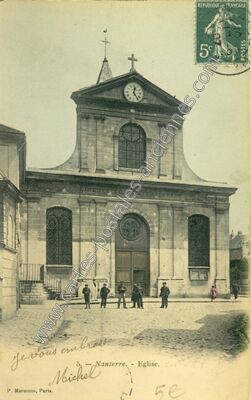 Carte postale ancienne Église — Nanterre (Hauts-de-Seine)