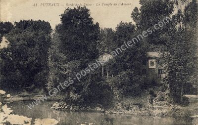 Carte postale ancienne Bords de la Seine - Le Temple de l'Amour — Puteaux (Hauts-de-Seine)