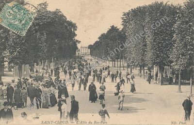 Carte postale ancienne L'Allée du Bas-Parc — Saint-Cloud (Hauts-de-Seine)