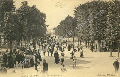 Carte postale ancienne L'Allée du Bas-Parc — Saint-Cloud (Hauts-de-Seine)