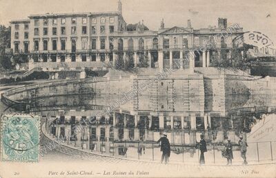 Carte postale ancienne Les Ruines du Palais — Saint-Cloud (Hauts-de-Seine)