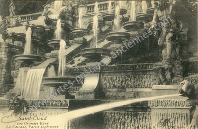 Carte postale ancienne Les Grandes Eaux, La Cascade, Partie supérieure — Saint-Cloud (Hauts-de-Seine)