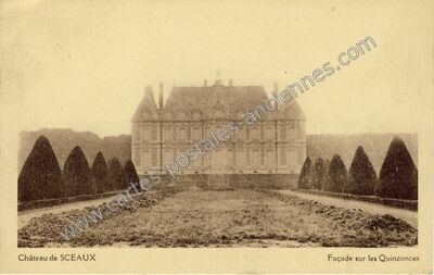 Carte postale ancienne Château de Sceaux, Façade sur les Quinconces — Sceaux (Hauts-de-Seine)