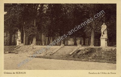 Carte postale ancienne Escaliers de l'Allée de Diane — Sceaux (Hauts-de-Seine)