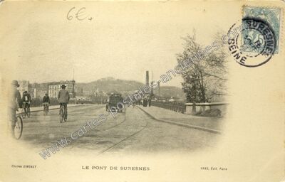 Carte postale ancienne Pont de Suresnes — Suresnes (Hauts-de-Seine)