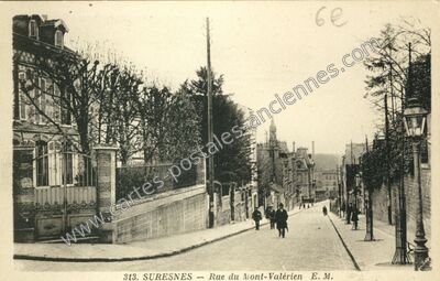 Carte postale ancienne Rue du Mont-Valérien — Suresnes (Hauts-de-Seine)
