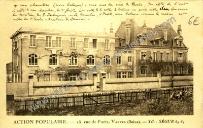 Carte postale ancienne Action Populaire — Vanves (Hauts-de-Seine)