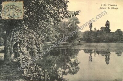 Carte postale ancienne Autour de l'Etang — Ville-d'Avray (Hauts-de-Seine)