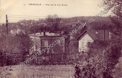 Carte postale ancienne Vue sur la rive droite — Chaville (Hauts-de-Seine)