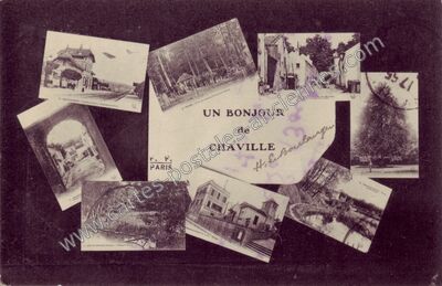 Carte postale ancienne Un bonjour — Chaville (Hauts-de-Seine)