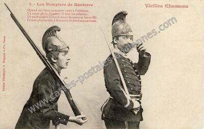 Carte postale ancienne Les Pompiers — Nanterre (Hauts-de-Seine)