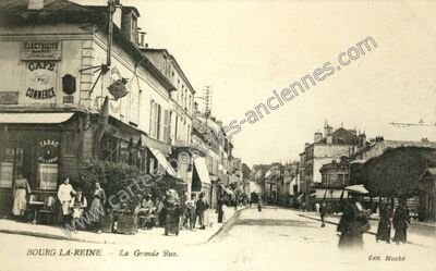 Carte postale ancienne La Grande Rue — Bourg-la-Reine (Hauts-de-Seine)