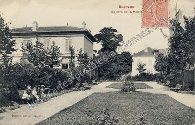 Carte postale ancienne Square de la Mairie — Bagneux (Hauts-de-Seine)