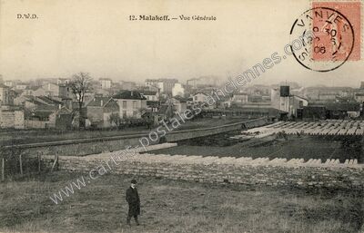 Carte postale ancienne Vue Générale — Malakoff (Hauts-de-Seine)