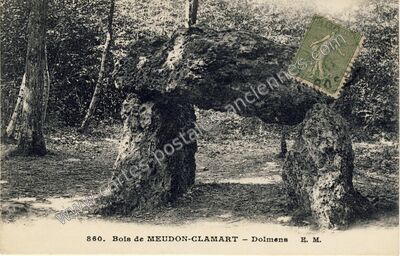 Carte postale ancienne Bois de MEUDON-CLAMART - Dolmens — Meudon (Hauts-de-Seine)