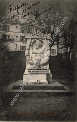 Carte postale ancienne Monument Corot — Ville-d'Avray (Hauts-de-Seine)