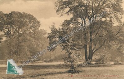Carte postale ancienne Parc de SAINT-CLOUD, près la Grande-Gerbe — Saint-Cloud (Hauts-de-Seine)