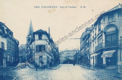 Carte postale ancienne Rue de Verdun — Colombes (Hauts-de-Seine)