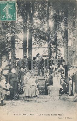 Carte postale ancienne La Fontaine Sainte-Marie — Meudon (Hauts-de-Seine)
