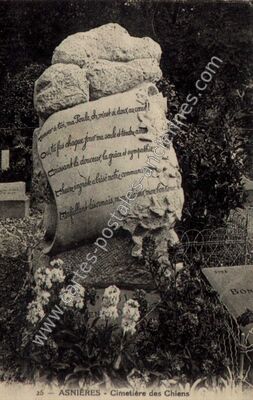 Carte postale ancienne Cimetiere des Chiens — Asnières-sur-Seine (Hauts-de-Seine)