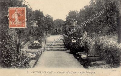 Carte postale ancienne Cimetiere des Chiens — Asnières-sur-Seine (Hauts-de-Seine)