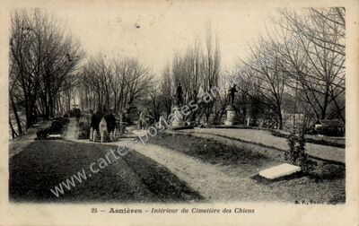 Carte postale ancienne Cimetiere des Chiens — Asnières-sur-Seine (Hauts-de-Seine)