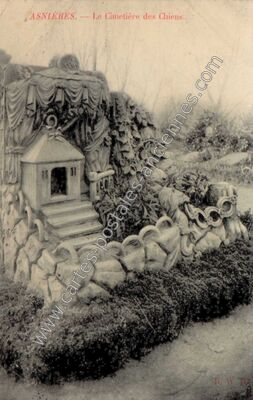 Carte postale ancienne Cimetiere des Chiens — Asnières-sur-Seine (Hauts-de-Seine)