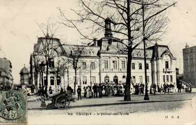 Carte postale ancienne L'Hôtel-de-Ville — Clichy (Hauts-de-Seine)