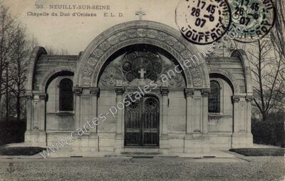 Carte postale ancienne Chapelle du Duc d'Orléans — Neuilly-sur-Seine (Hauts-de-Seine)