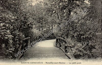 Carte postale ancienne Le petit pont — Neuilly-sur-Seine (Hauts-de-Seine)