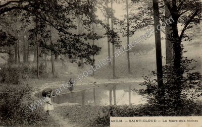 Carte postale ancienne La Mare aux biches — Saint-Cloud (Hauts-de-Seine)