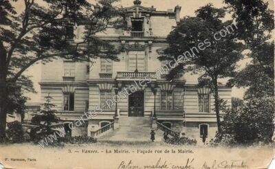 Carte postale ancienne La Mairie. - Façade rue de la Mairie — Vanves (Hauts-de-Seine)