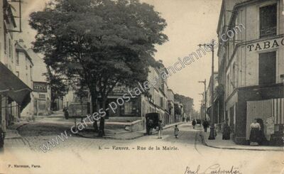 Carte postale ancienne Rue de la Mairie — Vanves (Hauts-de-Seine)