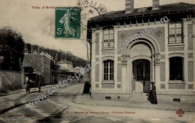 Carte postale ancienne Route de Saint-Cloud - Crèche Fanny — Ville-d'Avray (Hauts-de-Seine)