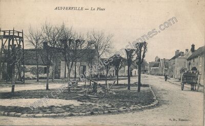 Carte postale ancienne La Place — Aufferville (Seine-et-Marne)