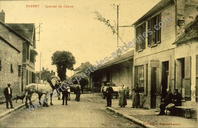 Carte postale ancienne Quartier du Centre — Barbey (Seine-et-Marne)