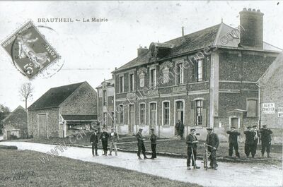 Carte postale ancienne La Mairie — Beautheil (Seine-et-Marne)