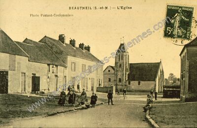 Carte postale ancienne L'Eglise — Beautheil (Seine-et-Marne)