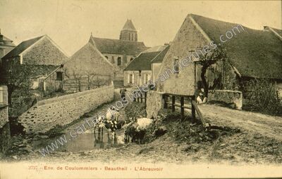Carte postale ancienne L'Abreuvoir — Beautheil (Seine-et-Marne)