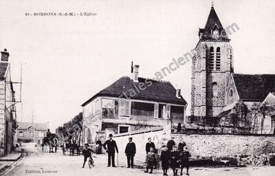 Carte postale ancienne L'Eglise — Bombon (Seine-et-Marne)