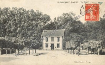 Carte postale ancienne La Gare — Boutigny (Seine-et-Marne)