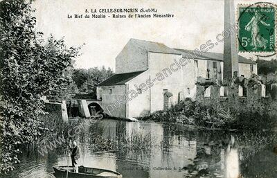 Carte postale ancienne Le Bief du Moulin - Ruines de l'Ancien Monastère — La Celle-sur-Morin (Seine-et-Marne)