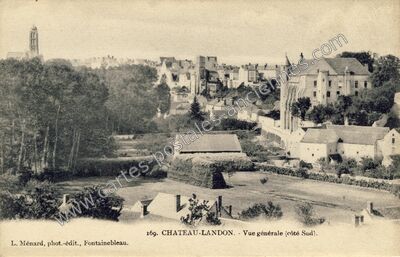 Carte postale ancienne Vue générale (côté Sud) — Château-Landon (Seine-et-Marne)