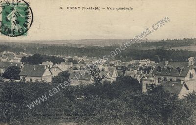 Carte postale ancienne Vue générale — Esbly (Seine-et-Marne)